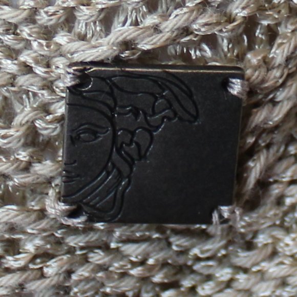 Gianni Versace Collection  Camel knit Sweater long sleeve Logo Size Medium - Picture 2 of 9